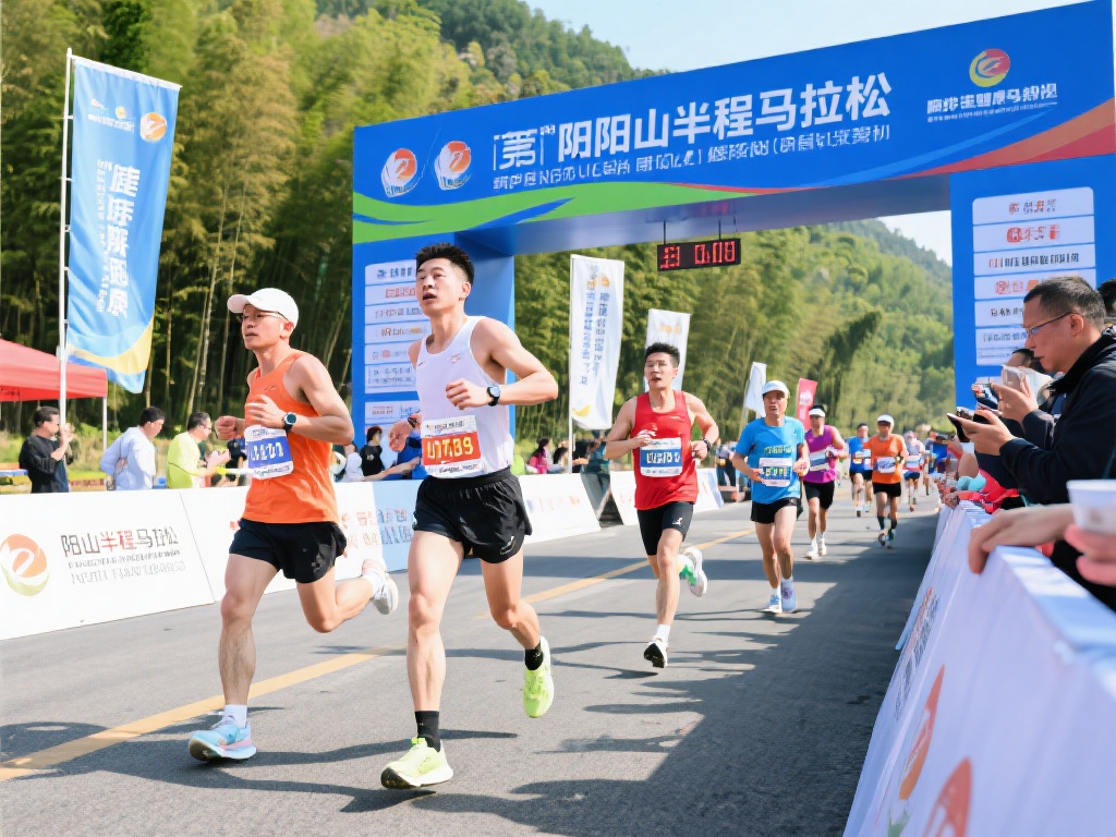 本次阳山半程马拉松用脚步连接人与自然，用