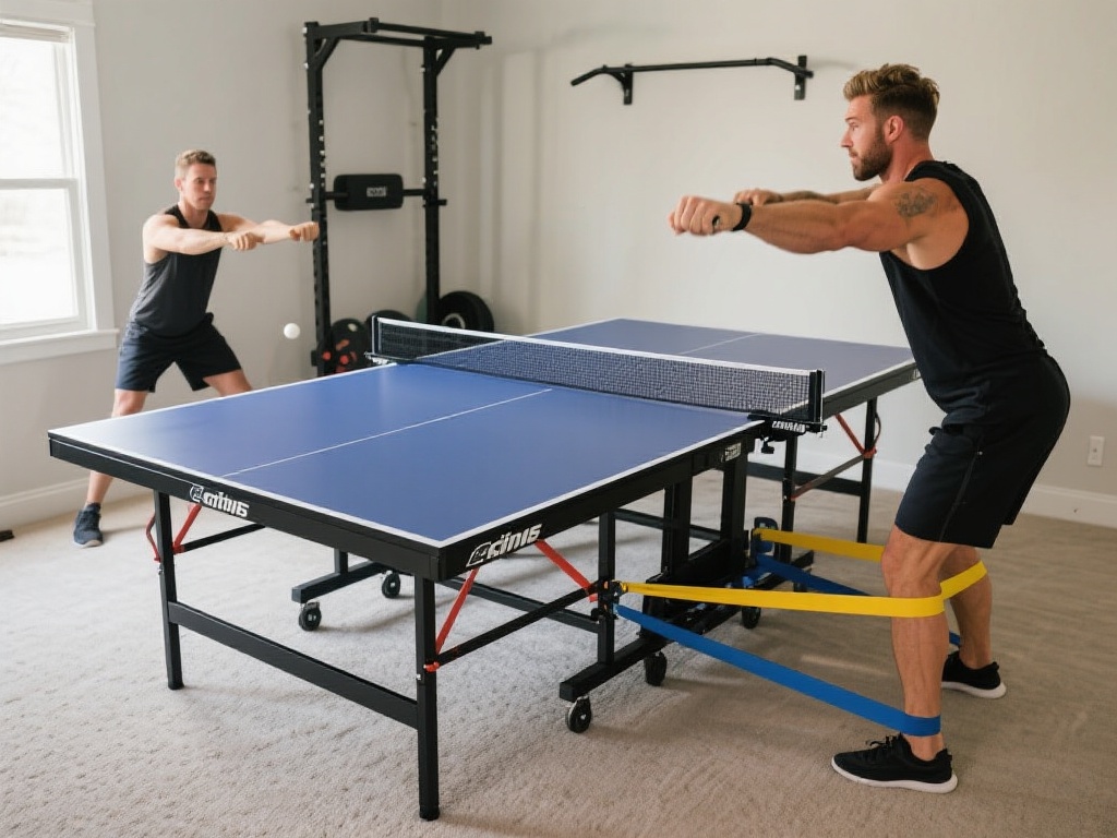对于健身爱好者来说，折叠乒乓球桌还能成为